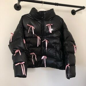 custom nike ribbon puffer jacket